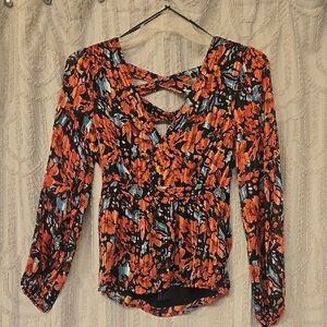 Floral Print Women's Top - Multicolor